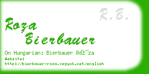 roza bierbauer business card